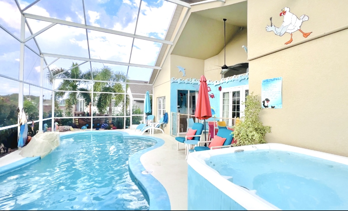 Soak up the gorgeous Florida sunshine, in the private pool and family-sized spa!