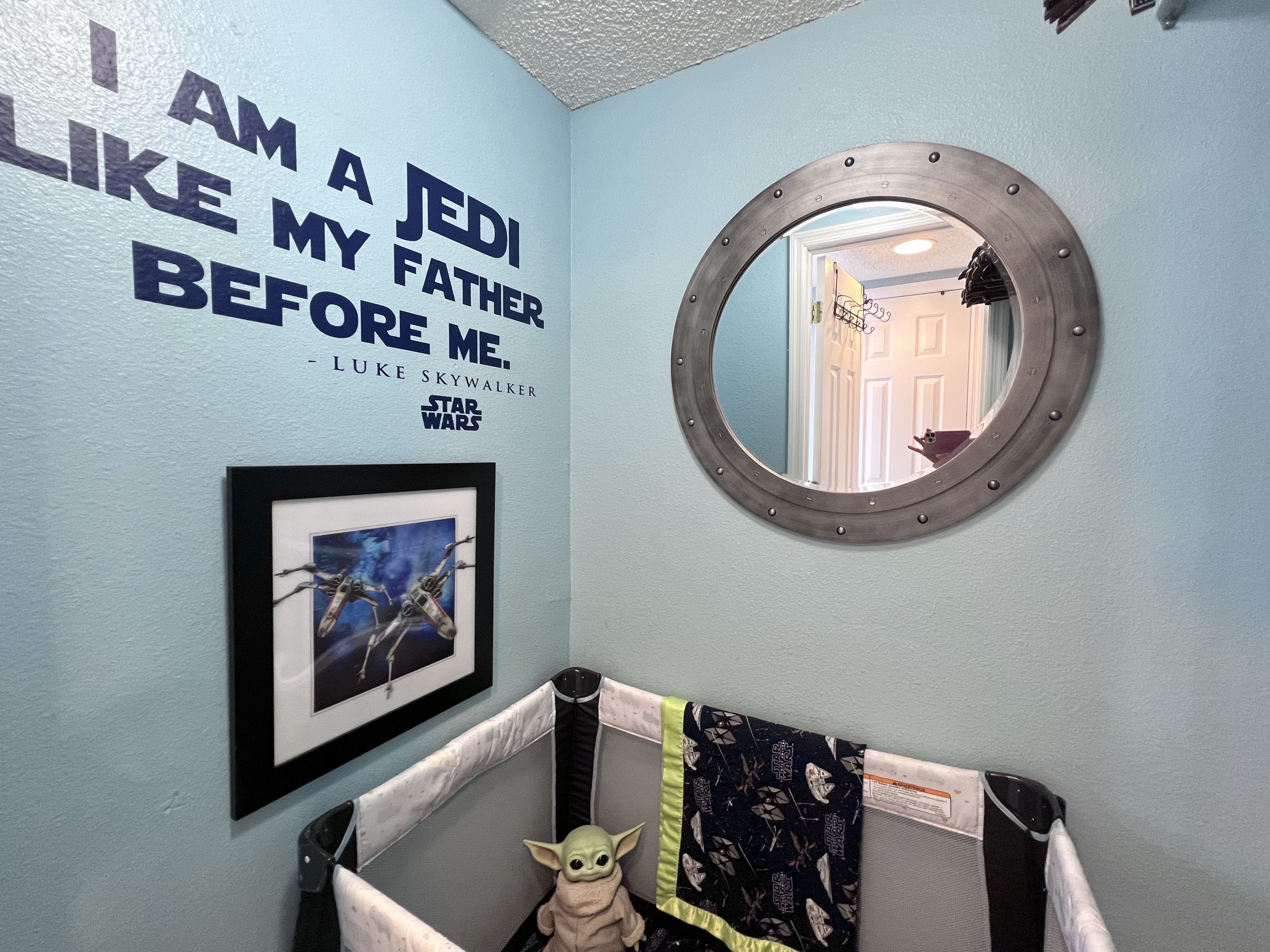 STAR WARS walk-in closet is perfect for baby's quiet naps.