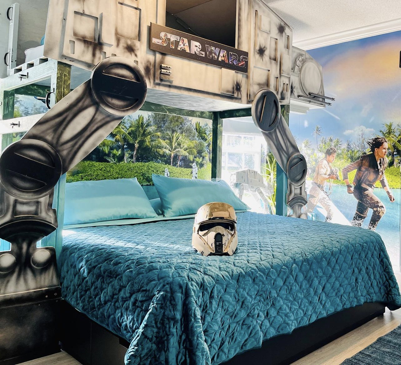 The At-At/Imperial Walker sleeps mom and dad sleep on a plush king bed underneath, but this family suite can sleep up to 3 more family members...