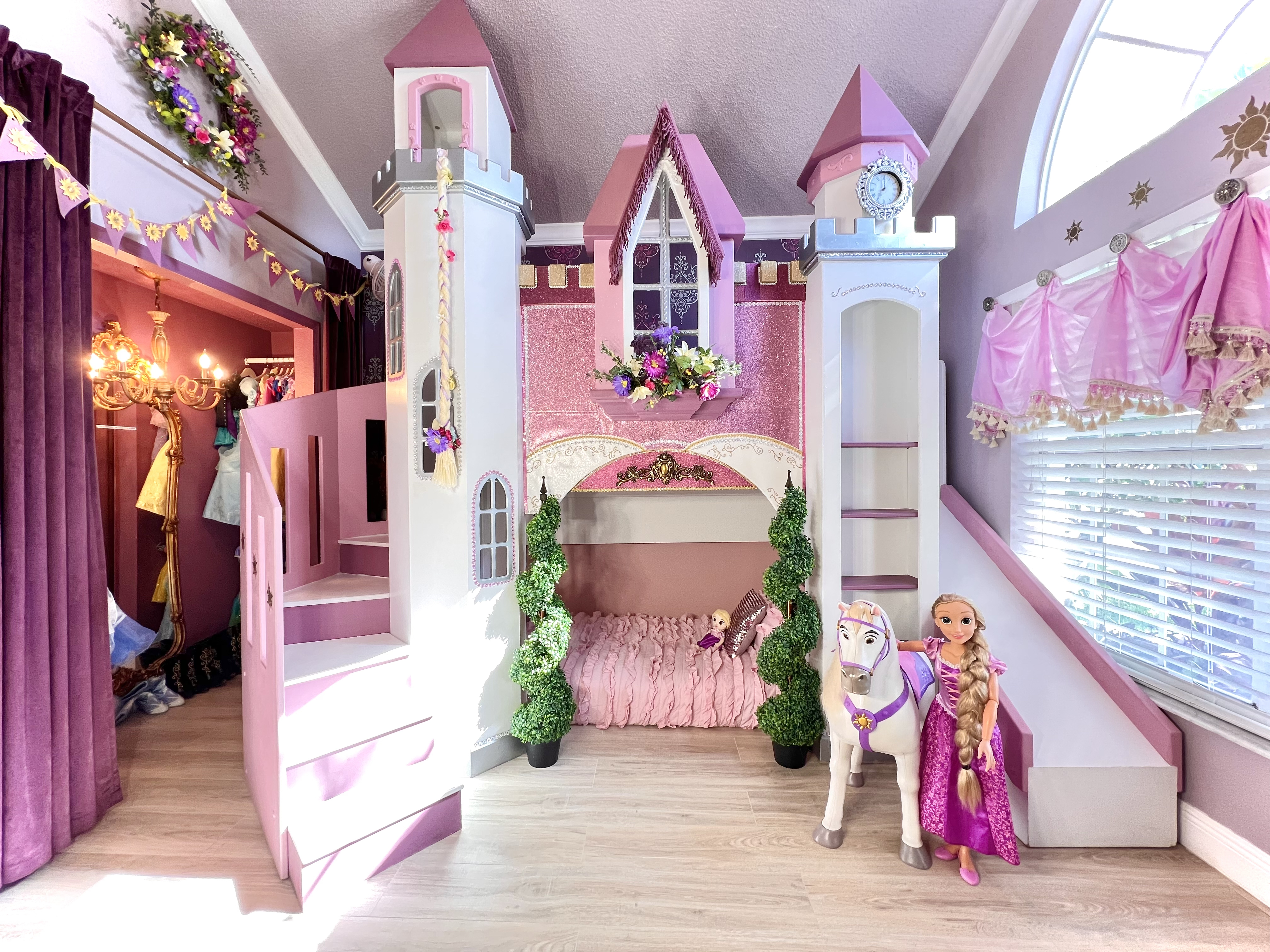 Rapunzel's Tower Bunk is our most popular girls room!