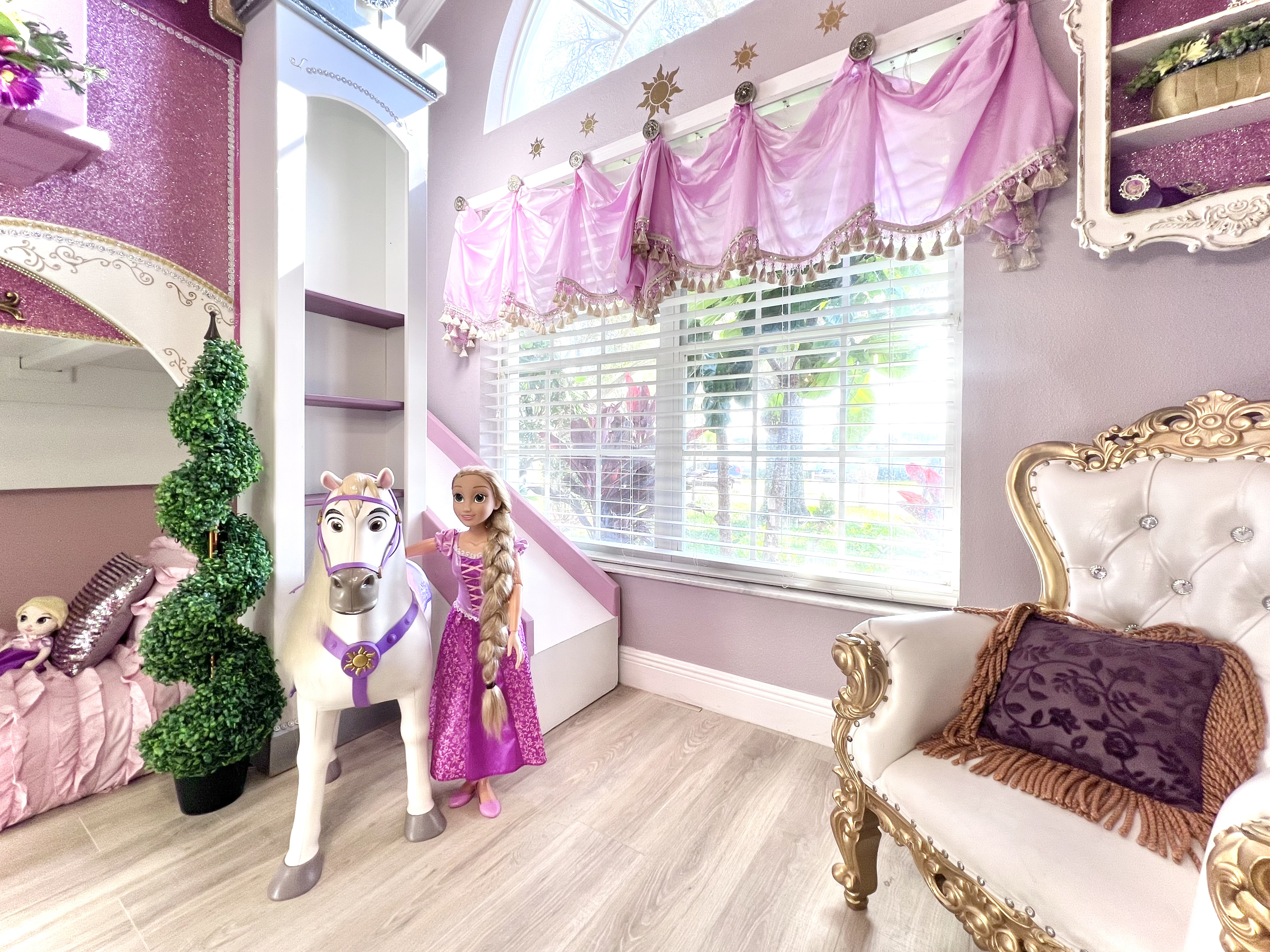 The only challenge may be convincing the girls to LEAVE the house for the theme parks (!)--this room is packed with toys, princess dolls, dress-ups, and endless fairytale fun!