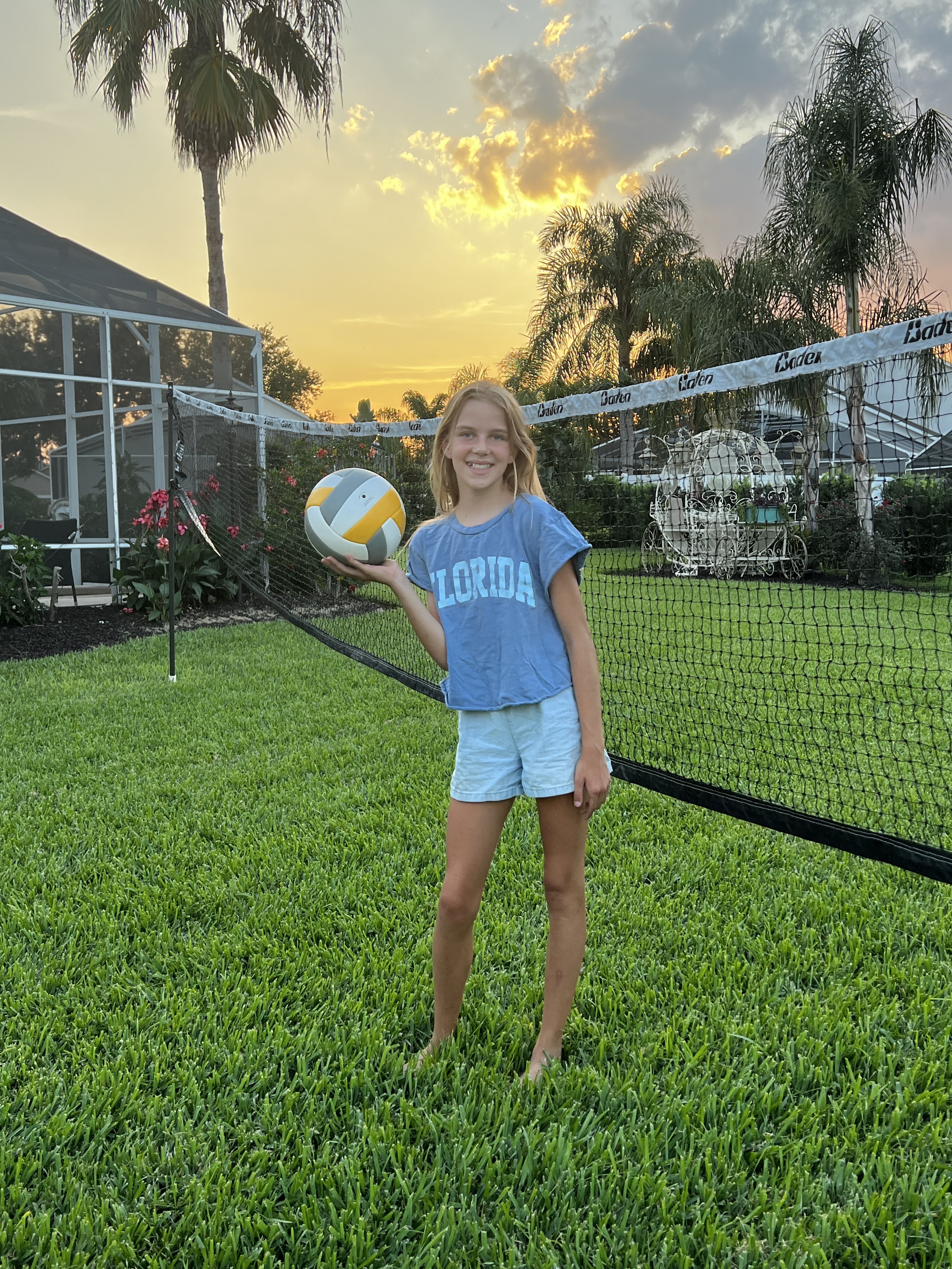 Volleyball, anyone? This huge, dream backyard has it all!